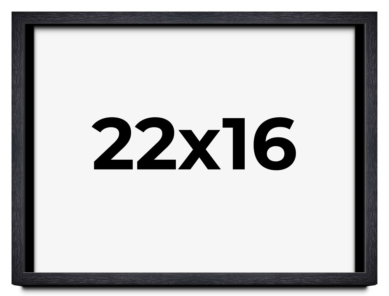 22x16 Shadow Box 1" Depth Black Picture Frame - UV Acrylic, Backing, Hanging Hardware